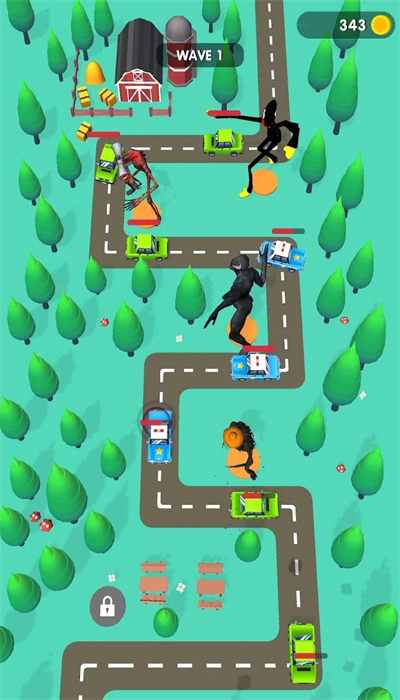 怪物道路防御游戏中文手机版图片1
