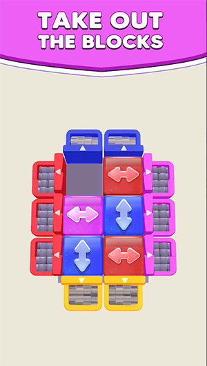 彩色方块3D滑动拼图游戏