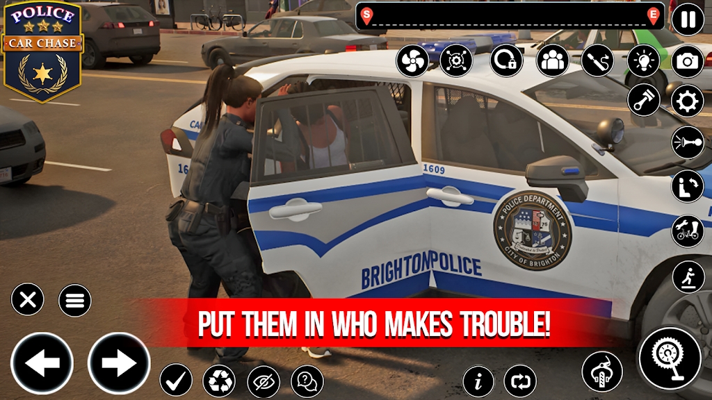 警车追逐小偷竞速游戏